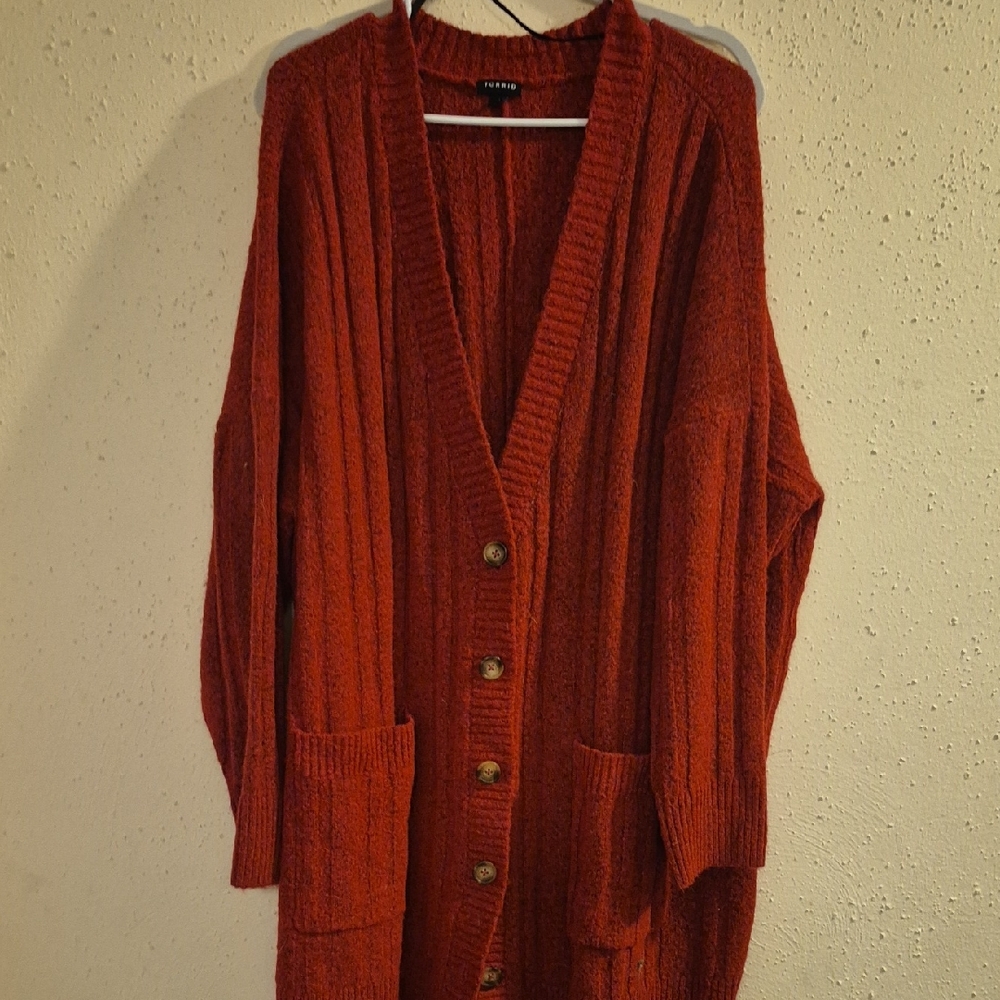 Torrid Deep Red Cardigan Sweater